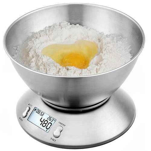 Verk 17142 Kuchyňská váha digitální 5kg/1g, stříbrná