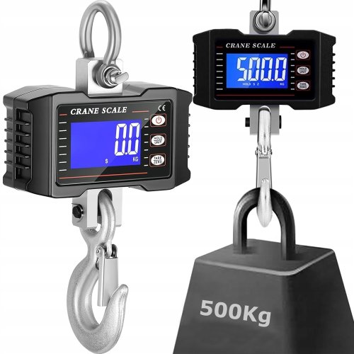 Verk 17145 Elektronická závěsná váha, LCD, 500 kg, černá