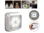 Verk 27412 LED svetlo so senzorom pohybu 6 LED, studená biela, strieborná