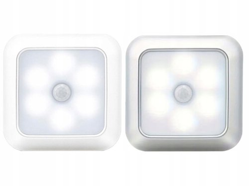 Verk 27412 LED svetlo so senzorom pohybu 6 LED, studená biela, strieborná