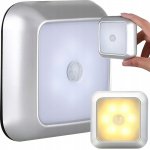 Verk 27413 LED Osvětlení s pohybovým senzorem 6 LED, teplá bílá, stříbrné