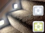 Verk 27413 LED Osvětlení s pohybovým senzorem 6 LED, teplá bílá, stříbrné