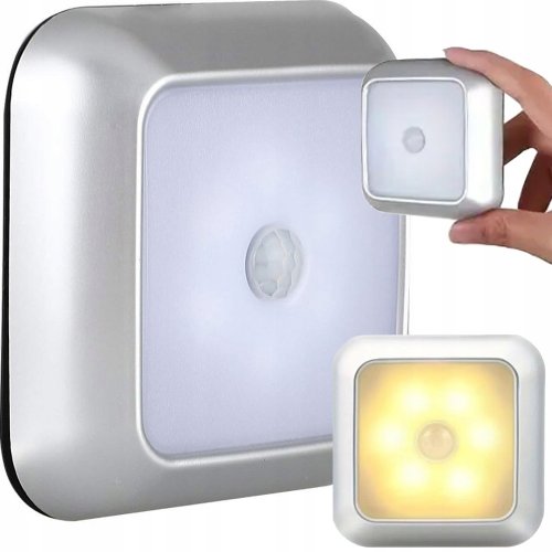 Verk 27413 LED Osvětlení s pohybovým senzorem 6 LED, teplá bílá, stříbrné
