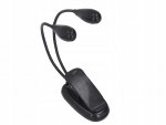 Verk 27414 Dvojitá LED lampa s klipem, 4 LED, černá
