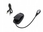 Verk 27414 Dvojitá LED lampa s klipem, 4 LED, černá