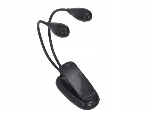 Verk 27414 Dvojitá LED lampa s klipem, 4 LED, černá