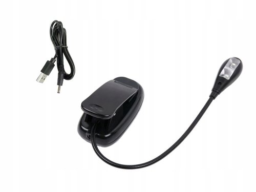 Verk 27414 Dvojitá LED lampa s klipem, 4 LED, černá