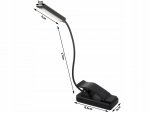 Verk 27415 LED lampa na čtení s klipem , 2 W, černá