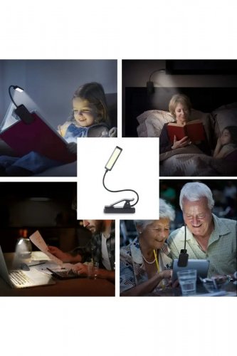 Verk 27415 LED lampa na čtení s klipem , 2 W, černá