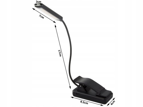 Verk 27415 LED lampa na čtení s klipem , 2 W, černá