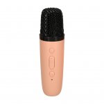 KIK KX3379 Karaoke Bluetooth reproduktor 6 W, bezdrôtový mikrofón, ružový