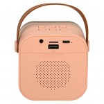 KIK KX3379 Karaoke Bluetooth reproduktor 6 W, bezdrôtový mikrofón, ružový