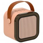KIK KX3379 Karaoke Bluetooth reproduktor 6 W, bezdrôtový mikrofón, ružový