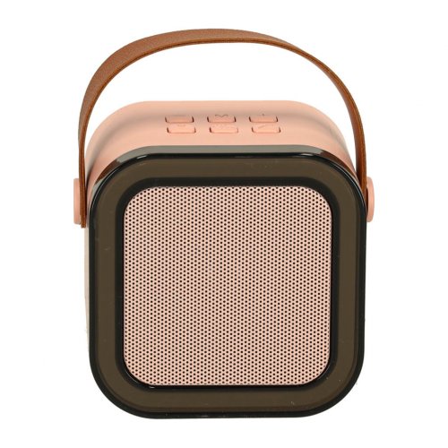 KIK KX3379 Karaoke Bluetooth reproduktor 6 W, bezdrôtový mikrofón, ružový