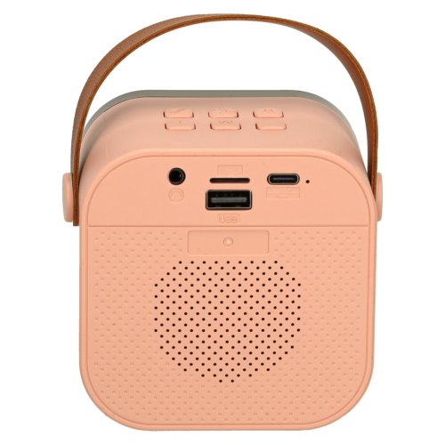 KIK KX3379 Karaoke Bluetooth reproduktor 6 W, bezdrôtový mikrofón, ružový