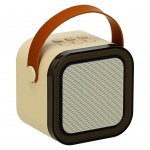 KIK KX3379 Karaoke Bluetooth reproduktor 6 W, bezdrôtový mikrofón, béžový