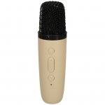 KIK KX3379 Karaoke Bluetooth reproduktor 6 W, bezdrôtový mikrofón, béžový