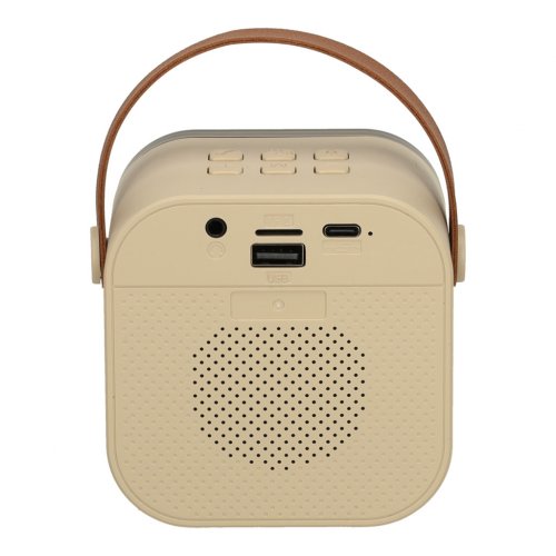 KIK KX3379 Karaoke Bluetooth reproduktor 6 W, bezdrôtový mikrofón, béžový