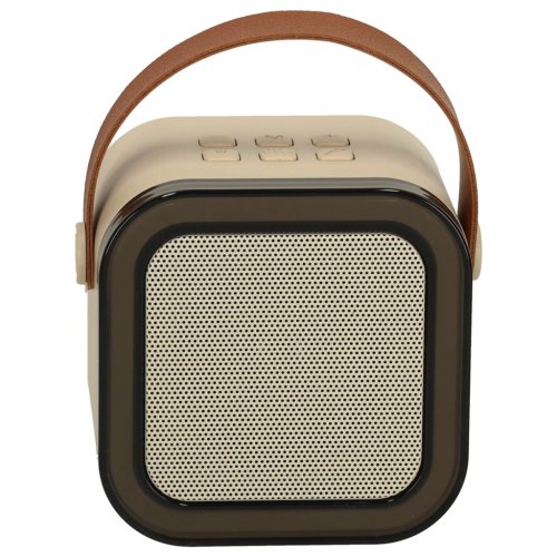 KIK KX3379 Karaoke Bluetooth reproduktor 6 W, bezdrôtový mikrofón, béžový