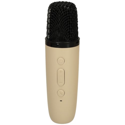 KIK KX3379 Karaoke Bluetooth reproduktor 6 W, bezdrôtový mikrofón, béžový