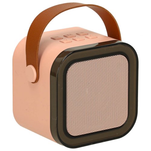 KIK KX3377 Karaoke Bluetooth reproduktor 6 W, 2x bezdrôtový mikrofón, ružový