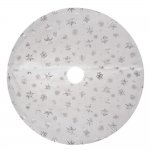 Ruhhy 22224 Deka pod vianočný stromček 120 cm, bielostrieborná