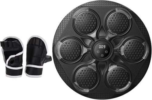 Verk 14590 Elektronický boxovací nástěnný terč s rukavicemi, Bluetooth černý