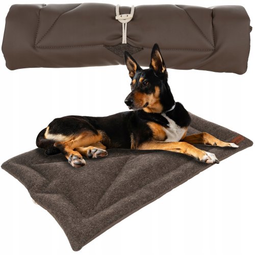 Purlov 24593 Pelíšek pro psa skládací, filc,  77 x 59 cm, hnědá