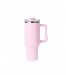 Gordon G870 Termohrnček s uchom a slamkou, nerez, 1200 ml, ružová