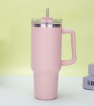 Gordon G870 Termohrnček s uchom a slamkou, nerez, 1200 ml, ružová