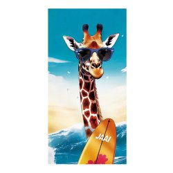 Gordon H99 Plážová osuška rychleschnoucí z mikrovlákna, žirafa, 100 x 180 cm 
