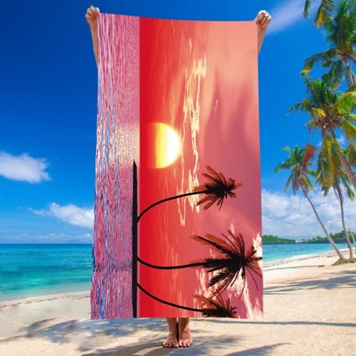 Gordon H96 Plážová osuška rýchloschnúca z mikrovlákna, západ slnka, 100 x 180 cm
