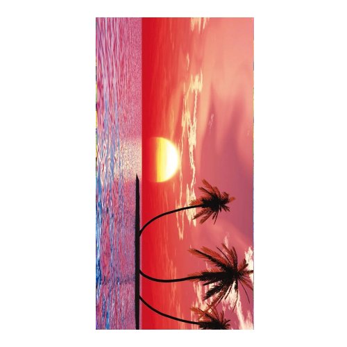 Gordon H96 Plážová osuška rýchloschnúca z mikrovlákna, západ slnka, 100 x 180 cm