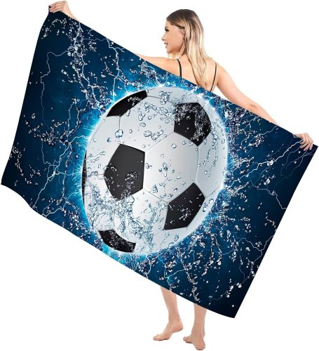 Gordon H95 Plážová osuška rýchloschnúca z mikrovlákna, futbalová lopta, 100 x 180 cm