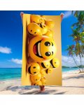 Gordon H89 Plážová osuška rychleschnoucí z mikrovlákna, Emoji, 100 x 180 cm 