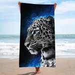 Gordon H87 Plážová osuška rychleschnoucí z mikrovlákna, leopard, 100 x 180 cm 