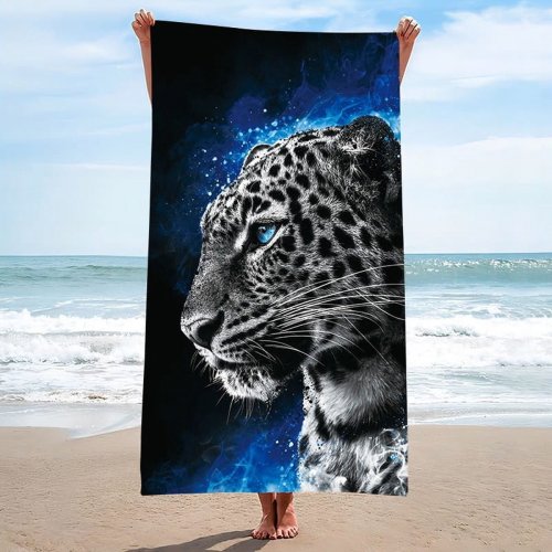 Gordon H87 Plážová osuška rychleschnoucí z mikrovlákna, leopard, 100 x 180 cm 