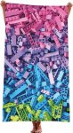 Gordon H8 Plážová osuška rychleschnoucí z mikrovlákna, kostky, 100 x 180 cm 