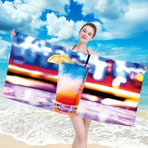 Gordon H78 Plážová osuška rýchloschnúca z mikrovlákna, drink, 100 x 180 cm