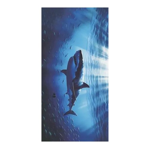 Gordon H73 Plážová osuška rýchloschnúca z mikrovlákna, žralok, 100 x 180 cm