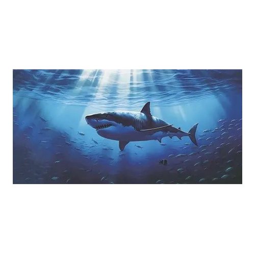 Gordon H73 Plážová osuška rýchloschnúca z mikrovlákna, žralok, 100 x 180 cm