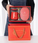 Gordon G912 Elektrický ohrievač šálky 15 W + šálka a lyžička, červený