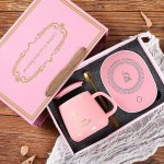 Apt da27b elektrický pohár ohrievača 16 w + šálka, ružová