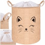 Kruzzel 24727 Hračky 35 l Basket s tlačou, béžová