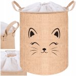 Kruzzel 24727 Koš na hračky 35 l s potiskem, béžová