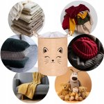 Kruzzel 24727 Koš na hračky 35 l s potiskem, béžová