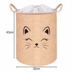 Kruzzel 24727 Koš na hračky 35 l s potiskem, béžová