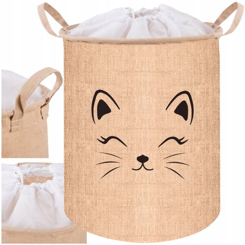 Kruzzel 24727 Koš na hračky 35 l s potiskem, béžová