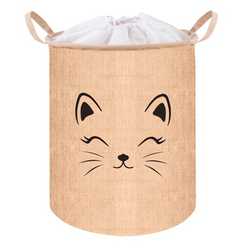 Kruzzel 24727 Koš na hračky 35 l s potiskem, béžová