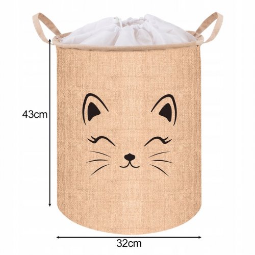 Kruzzel 24727 Hračky 35 l Basket s tlačou, béžová